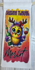Wine Gift Bag Dashing through Merlot