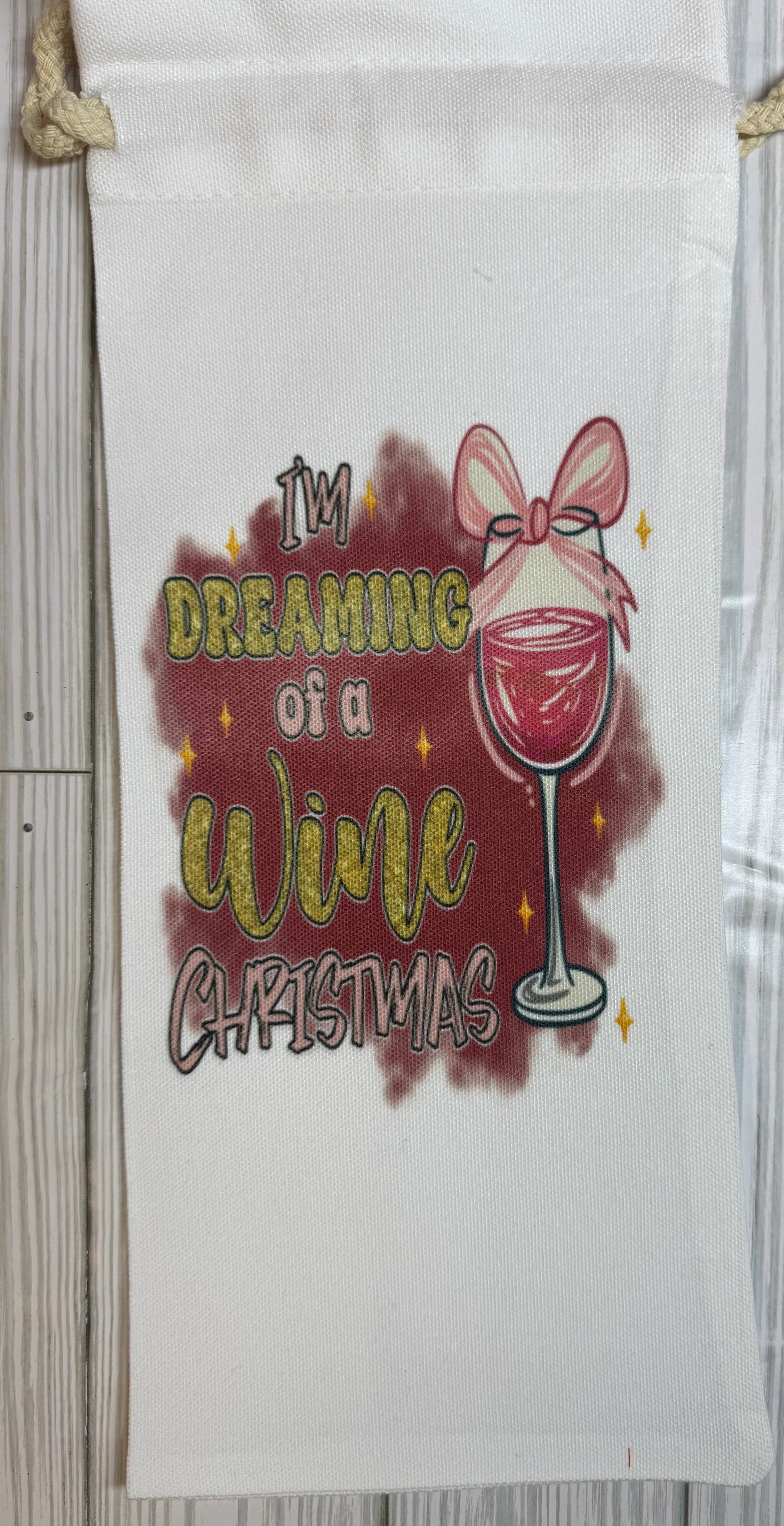 Wine Gift Bag I'm Dreaming of a wine Christmas