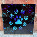 Square Ceramic Coaster Paw Prints