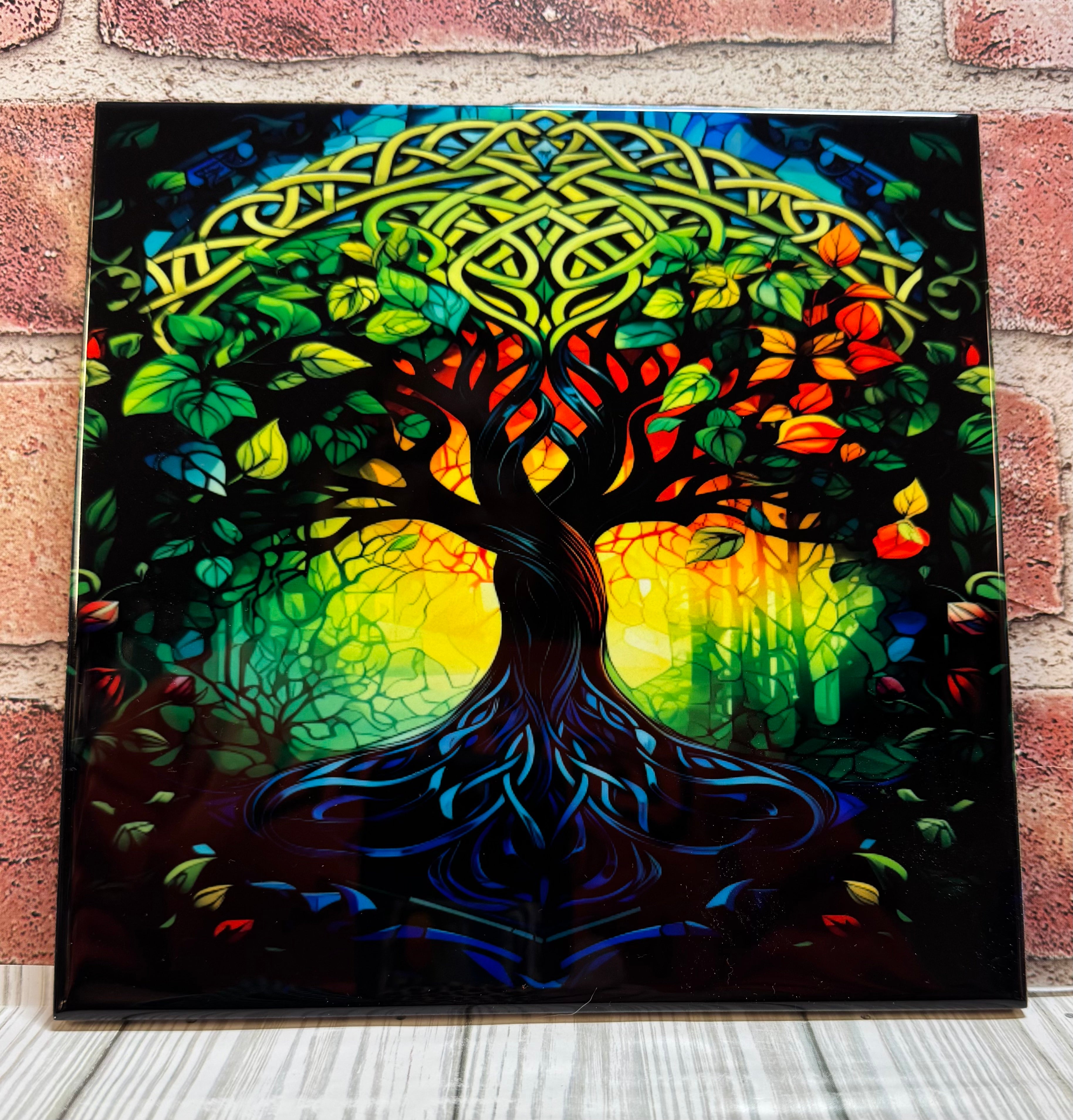 8 X 8 Ceramic Tile Celtic Tree of life