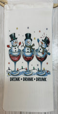 Wine Gift Bag Drink Drank Drunk Snowman