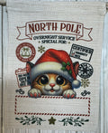 Santa Sack Yellow tabby cat