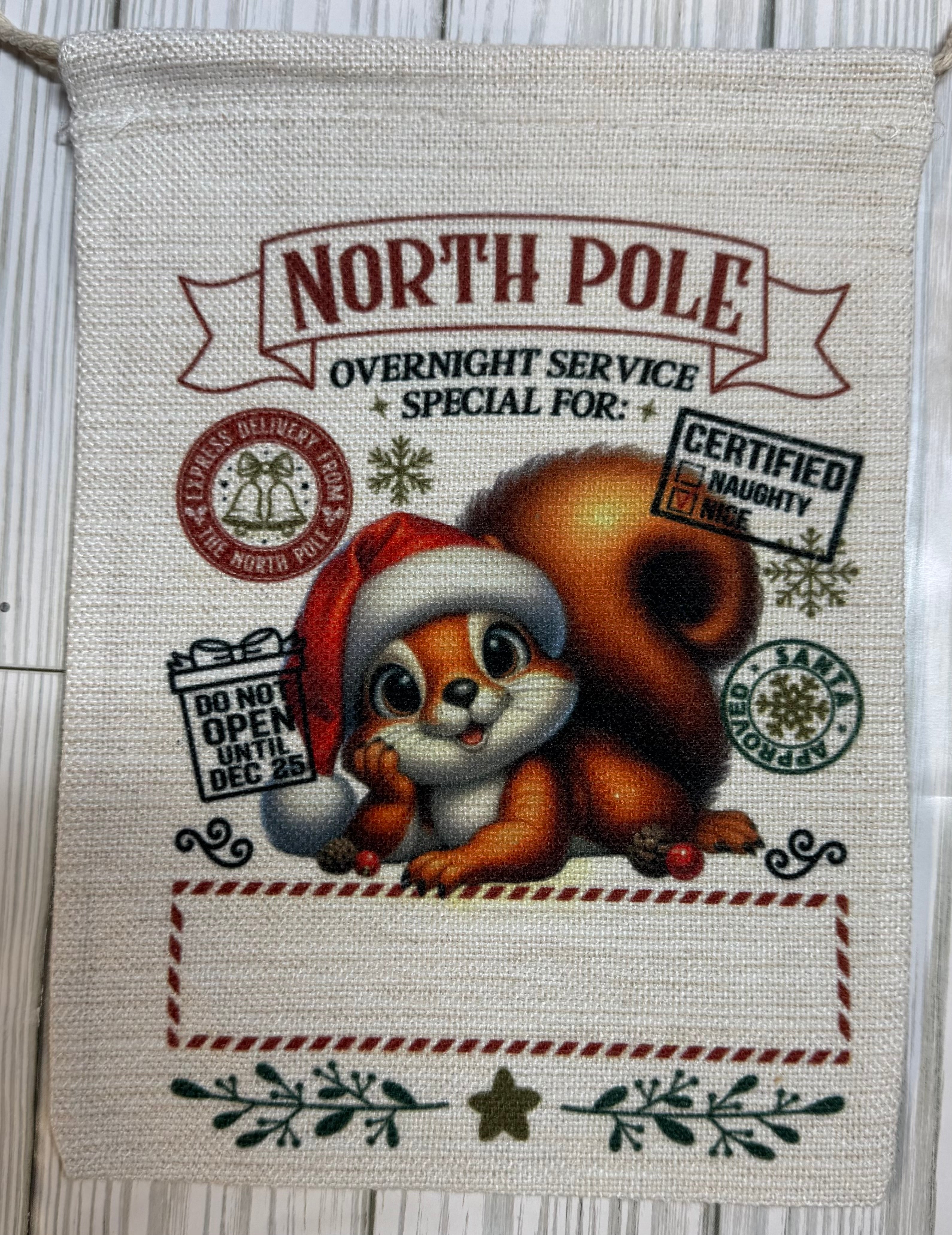 Santa Sack Squirrel
