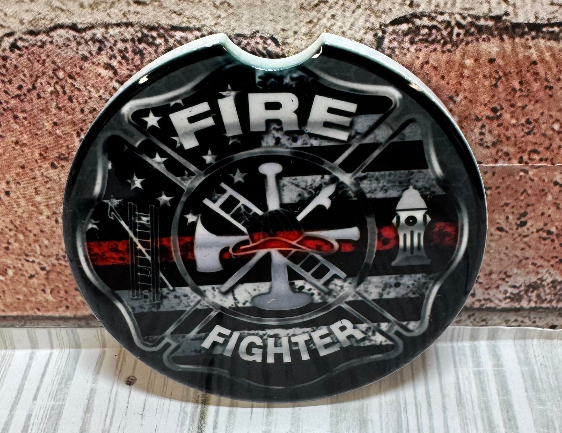 Car Coaster Fire Fighter flag