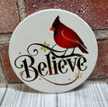 Round Coaster Cardinal Believe