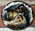 Ceramic Christmas Ornament Manger scene