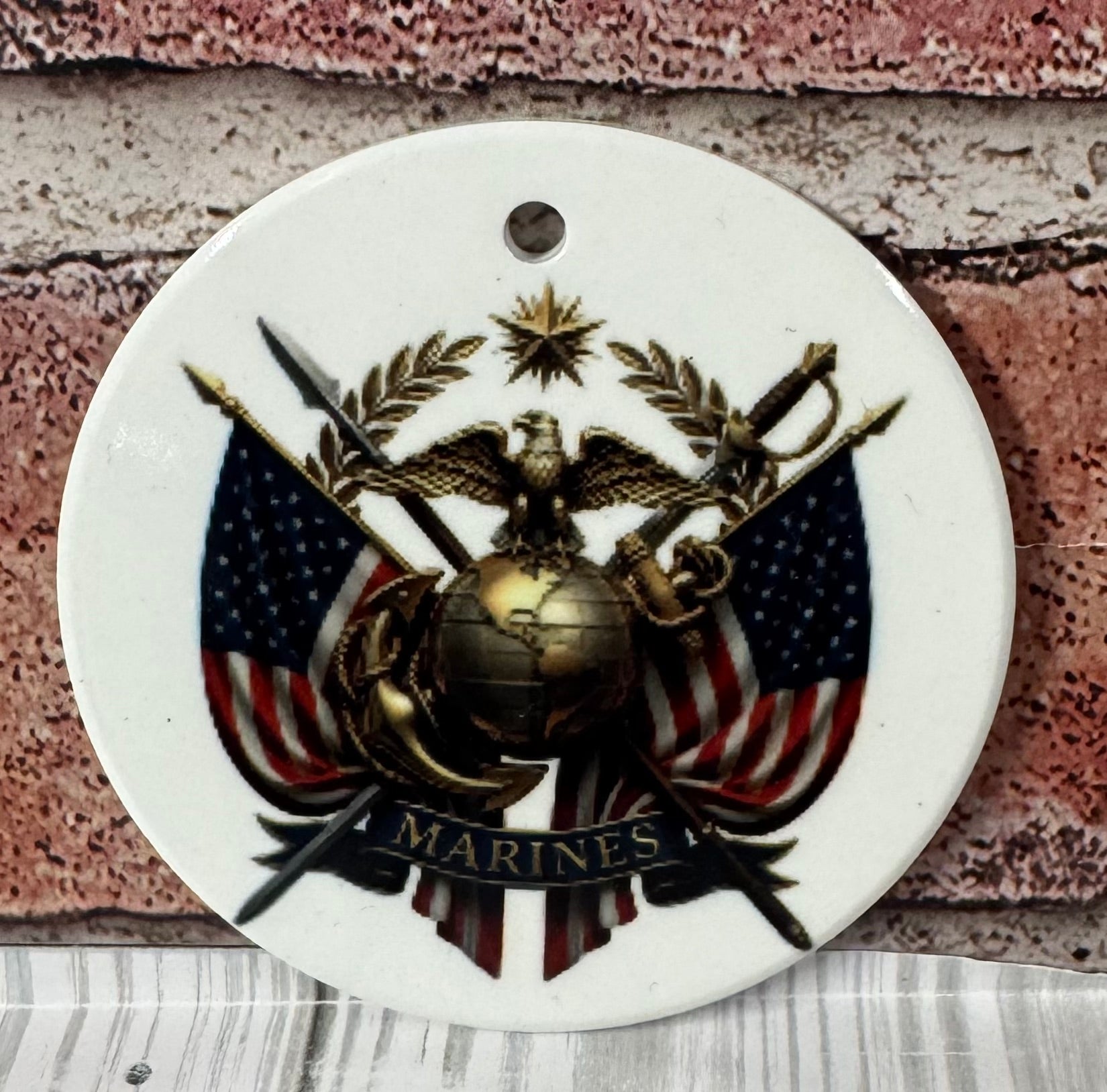 Ceramic Christmas Ornament Marines