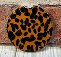 Car Coaster Tan leopard