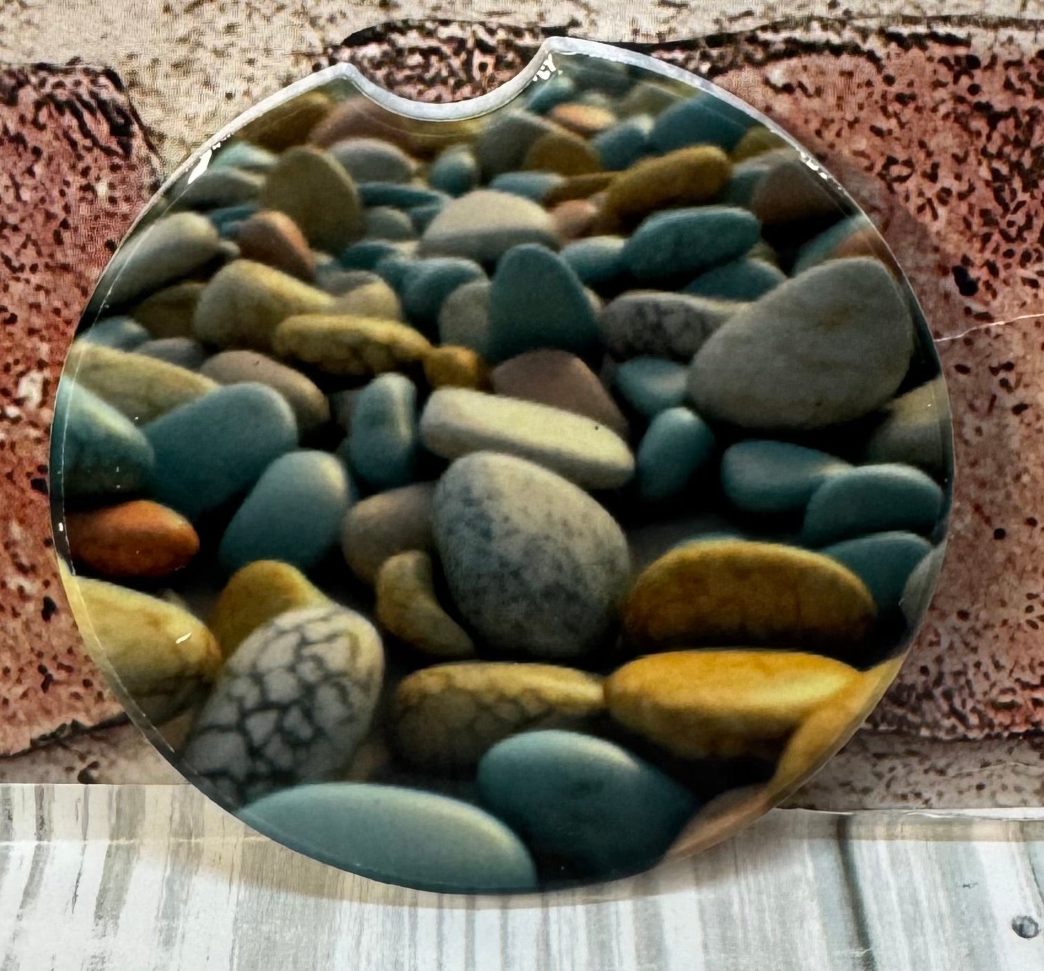 Car Coaster river rocks