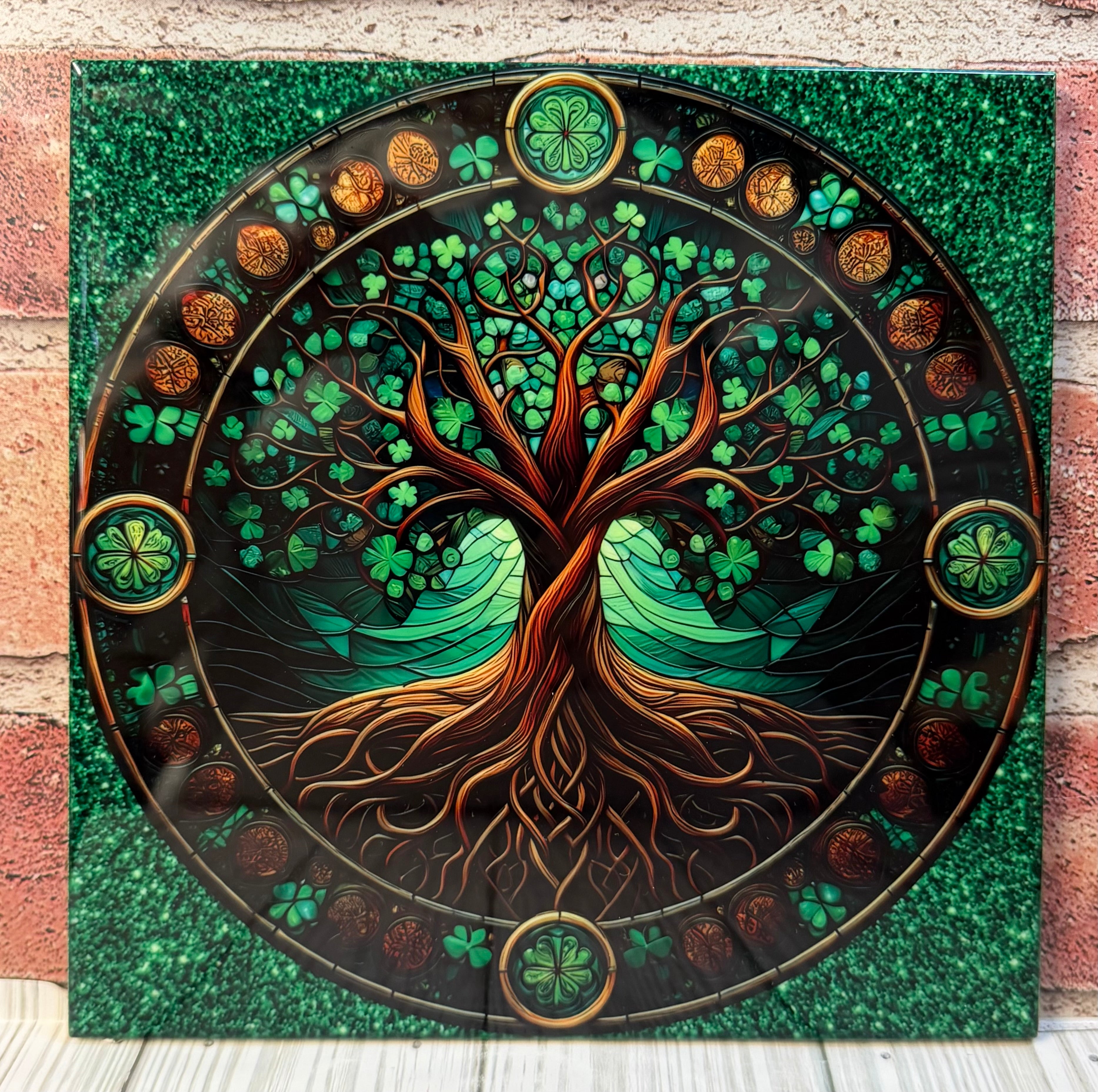 Ceramic Tile Celtic Tree 2