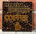 Square Ceramic Coaster Coffee- Depresso
