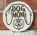 Round Coaster Dog Mom Dog Face