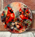 Round Coaster Cardinal Watercolor