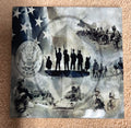 Square Ceramic Coaster Army Collage