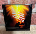 Square Ceramic Coaster Kneeling soldier