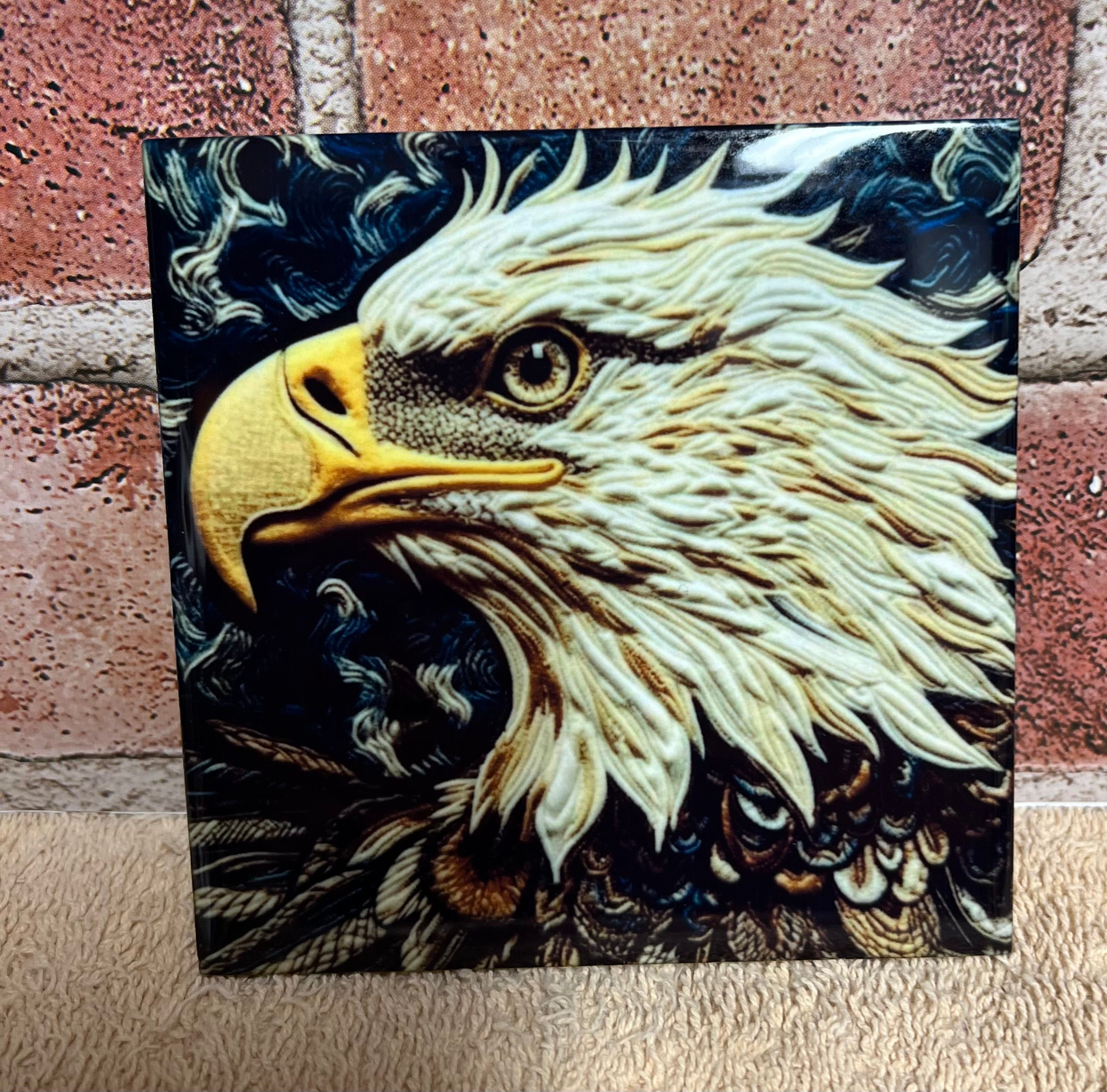 Square Ceramic Coaster Eagle