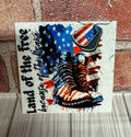 Square Ceramic Coaster Land of the Free