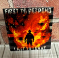 Square Ceramic Coaster First to Respond