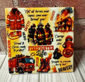 Square Ceramic Coaster Firefighter life
