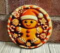 Round Ceramic Coaster Gingerbread man