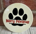 Round Ceramic Coaster Merry Pawsmas