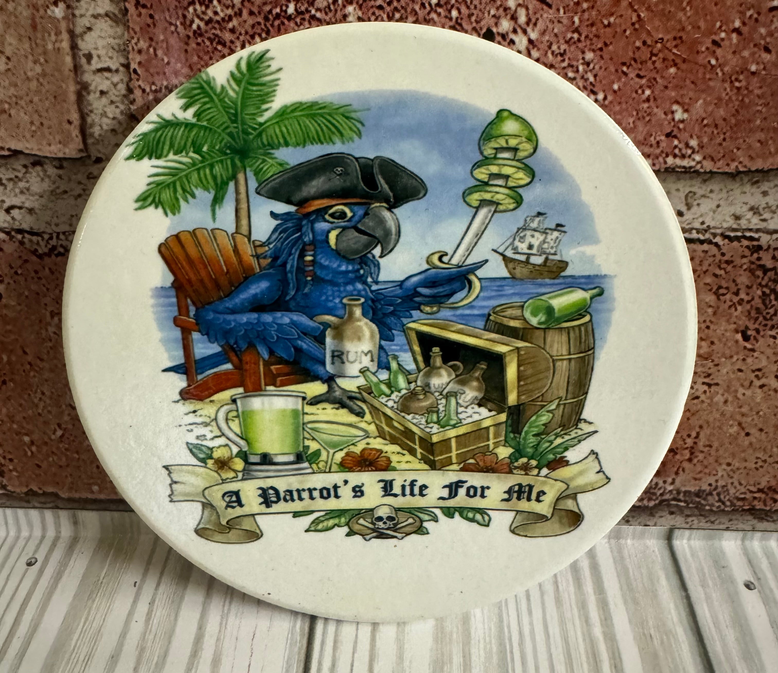 Round Ceramic Coaster Pirates life for me