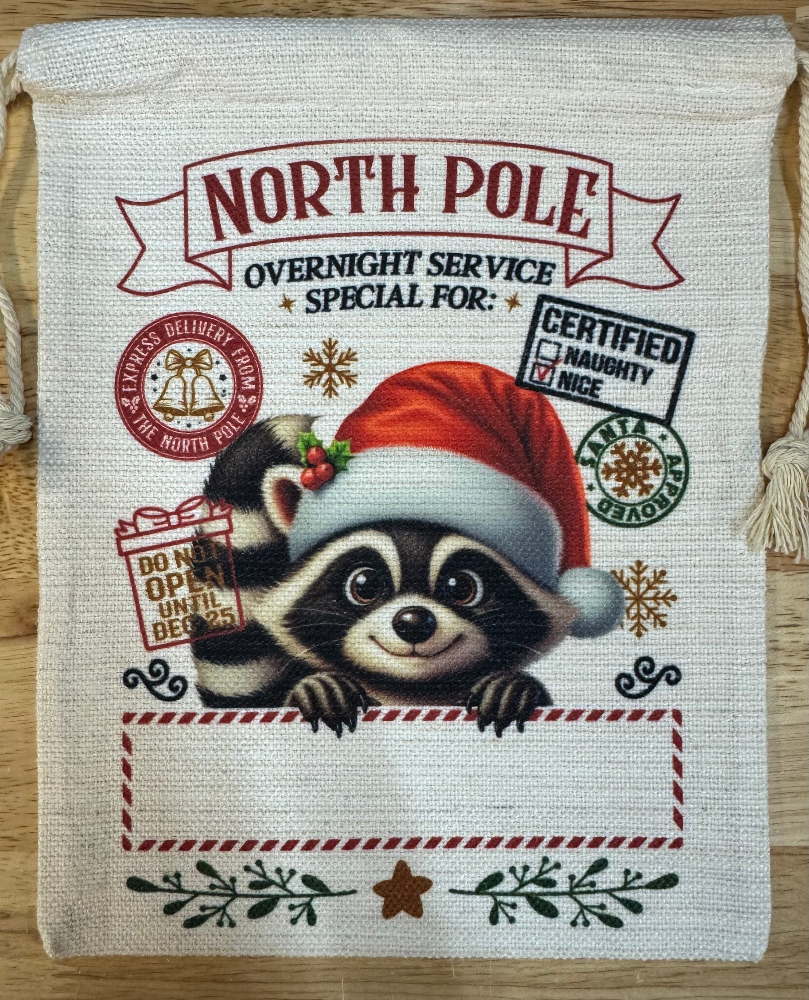 Santa Sack Raccoon 2