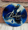 Ceramic Christmas Ornament Train Believe