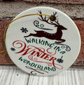 Ceramic Christmas Ornament Walking in a Winter Wonderland