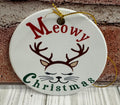 Ceramic Christmas Ornament Meowy Christmas