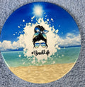 Round Ceramic Coaster Beach Life