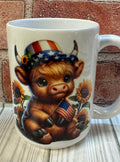 15 oz Mug- Patriotic Calf