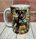 15 oz Mug-Boxer Stained Glass