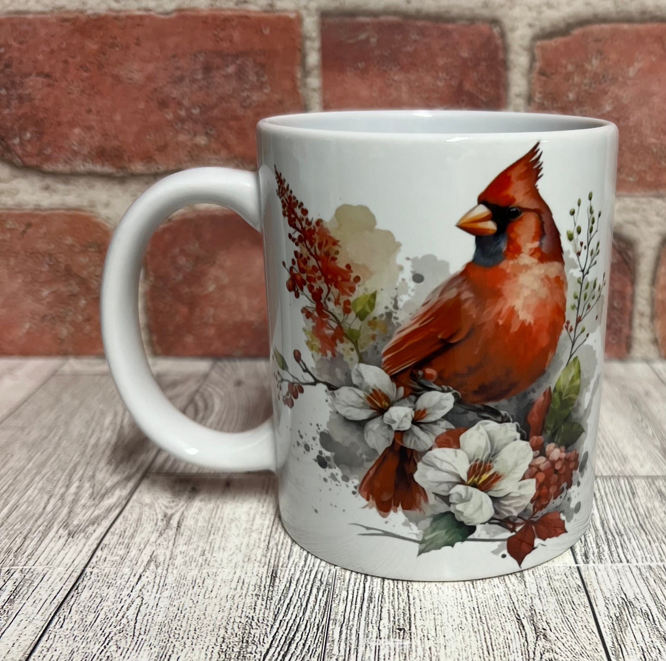 15 oz Mug- Cardinal on Branch