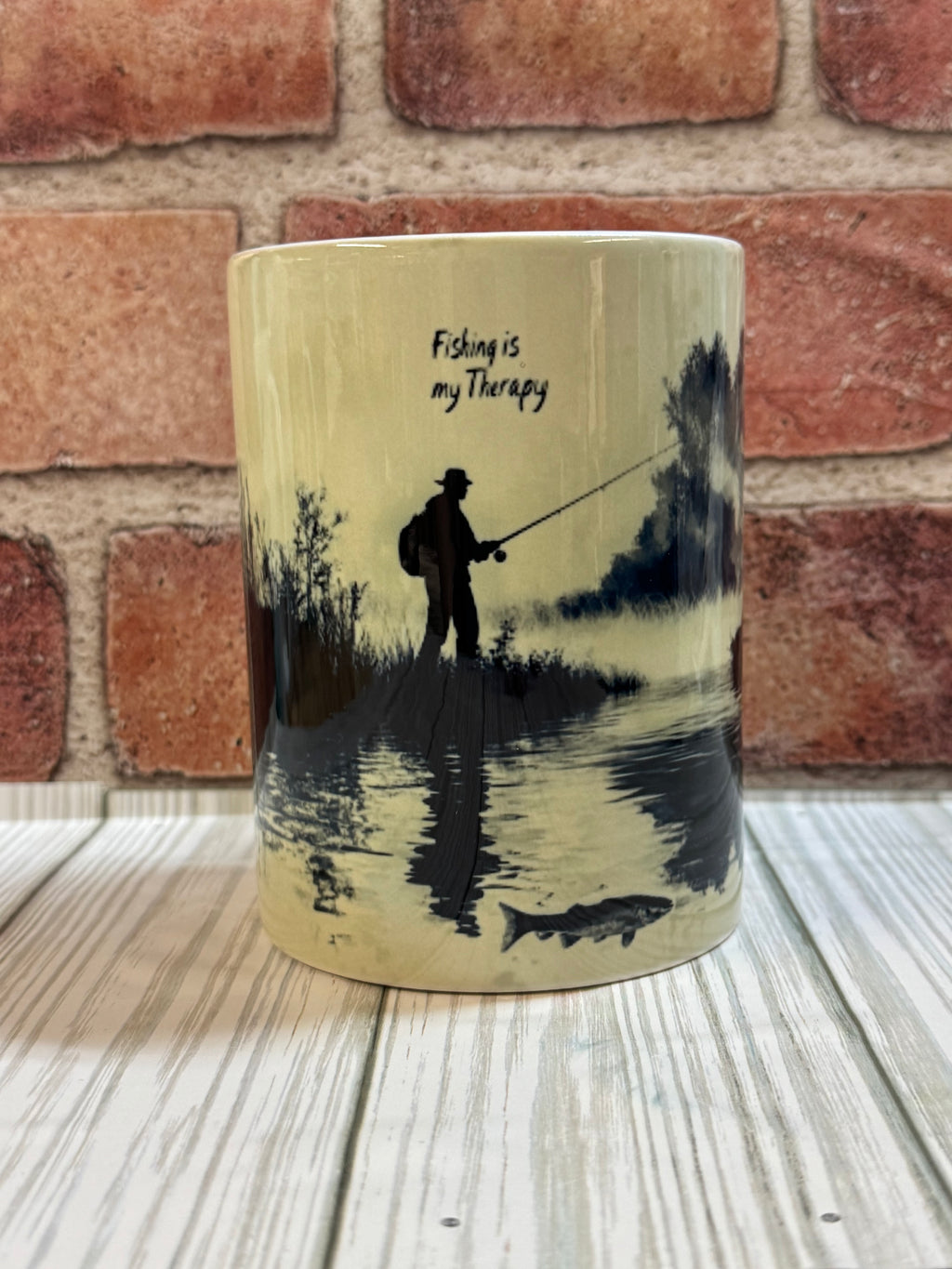 15 oz Mug- Fishing is my therapy